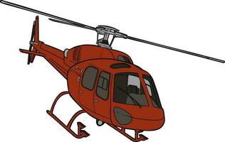 uma vermelho helicóptero transporte veículo vetor