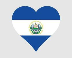 el salvador coração bandeira. salvadorenho, salvadorenho, salvadorenho, guanaco amor forma país nação nacional bandeira. república do el salvador bandeira ícone placa símbolo. eps vetor ilustração.