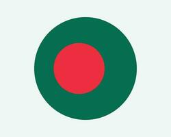 Bangladesh volta país bandeira. circular Bangladeshi nacional bandeira. povos república do Bangladesh círculo forma botão bandeira. eps vetor ilustração.