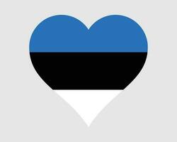 Estônia coração bandeira. estoniano amor forma país nação nacional bandeira. república do Estônia bandeira ícone placa símbolo. eps vetor ilustração.
