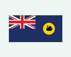 ocidental Austrália wa Estado bandeira. ocidental australiano Estado bandeira. eps vetor ilustração.