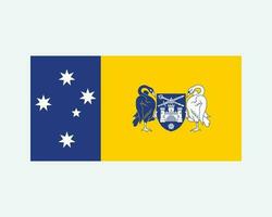 australiano capital território bandeira. Federal capital território do Austrália bandeira. eps vetor ilustração.