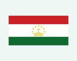 nacional bandeira do tadjiquistão. tajikistani tajique país bandeira. república do tajiquistão detalhado bandeira. eps vetor ilustração cortar arquivo.