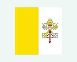 nacional bandeira do Vaticano cidade. Vaticano país bandeira. Vaticano cidade Estado detalhado bandeira. eps vetor ilustração cortar arquivo.
