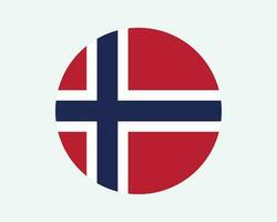 Noruega volta país bandeira. norueguês círculo nacional bandeira. reino do Noruega circular forma botão bandeira. eps vetor ilustração.