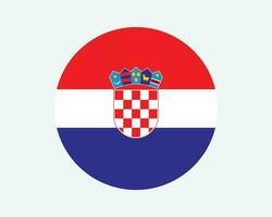 Croácia volta país bandeira. circular croata nacional bandeira. república do Croácia círculo forma botão bandeira. eps vetor ilustração.