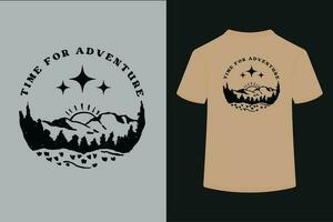 Tempo para aventura vetor camiseta Projeto