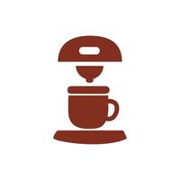 Ícone de estilo de silhueta de bebida de máquina de dispensador de café vetor