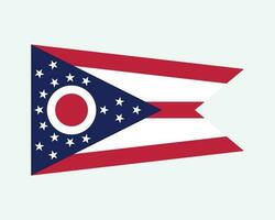 ohio EUA Estado bandeira. bandeira do oh, EUA isolado em branco fundo. Unidos estados, América, americano, Unidos estados do América, nos estado. vetor ilustração.