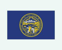 Nebraska EUA Estado bandeira. bandeira do bem, EUA isolado em branco fundo. Unidos estados, América, americano, Unidos estados do América, nos estado. vetor ilustração.
