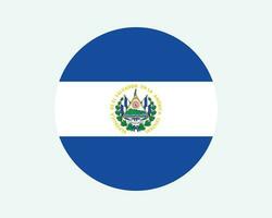 el salvador volta país bandeira. circular salvadorenho nacional bandeira. república do el salvador círculo forma botão bandeira. eps vetor ilustração.