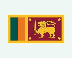 nacional bandeira do sri lanka. sri lankan país bandeira. democrático socialista república do sri lanka detalhado bandeira. eps vetor ilustração.