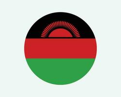 malawi volta país bandeira. malawiano círculo nacional bandeira. república do malawi circular forma botão bandeira. eps vetor ilustração.