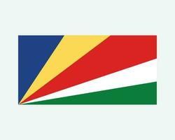 nacional bandeira do seychelles. seichelense país bandeira. república do seychelles detalhado bandeira. eps vetor ilustração cortar arquivo.