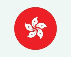 hong kong volta país bandeira. hk nacional bandeira. hong kong circular forma botão bandeira. eps vetor ilustração.