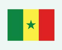 nacional bandeira do Senegal. senegalês país bandeira. república do Senegal detalhado bandeira. eps vetor ilustração cortar arquivo.