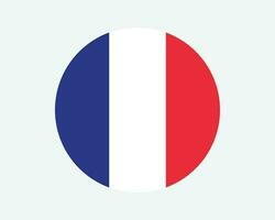 França volta país bandeira. circular francês nacional bandeira. francês república círculo forma botão bandeira. eps vetor ilustração.