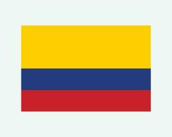 nacional bandeira do Colômbia. colombiano país bandeira. república do Colômbia detalhado bandeira. eps vetor ilustração cortar arquivo.