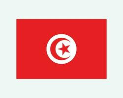 nacional bandeira do Tunísia. tunisiano país bandeira. república do Tunísia detalhado bandeira. eps vetor ilustração cortar arquivo.