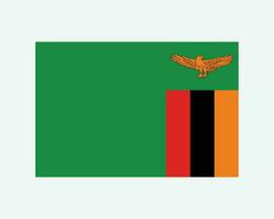 nacional bandeira do Zâmbia. zambiano país bandeira. república do Zâmbia detalhado bandeira. eps vetor ilustração cortar arquivo.