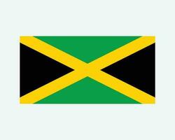 nacional bandeira do Jamaica. jamaicano país bandeira. Jamaica detalhado bandeira. eps vetor ilustração cortar arquivo.