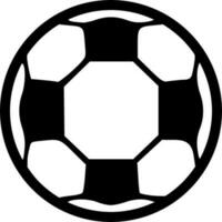 futebol bola ícone monocromático vetor ilustração