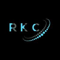 rkc carta logotipo criativo Projeto. rkc único Projeto. vetor