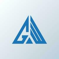 design criativo do logotipo da letra gw. gw design exclusivo. vetor