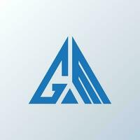 design criativo do logotipo da carta gm. gm design exclusivo. vetor