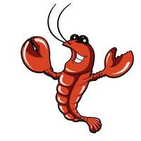 lagosta desenho animado mascote vetor
