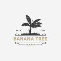 banana árvore logotipo, banana árvore simples silhueta projeto, plantar ícone símbolo vetor ilustração