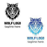 logotipo da mascote do lobo vetor