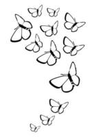 borboleta silhueta. clipart vetor isolado em branco fundo