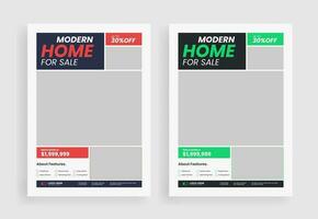 design de modelo de folheto imobiliário de venda para casa vetor
