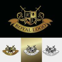 ouro real logotipo vetor