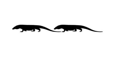 a Komodo Dragão, Além disso conhecido Como a Komodo monitor, é uma membro do a monitor lagarto família varanidae este é endêmico para a indonésio ilhas do comodo, rinca, flores, e gili motang. vetor