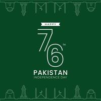 Paquistão independência dia postar com Projeto vetor