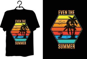 design de camiseta de verão vetor