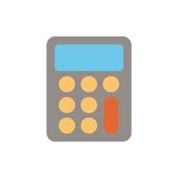 ícone de estilo plano de dispositivo de matemática de calculadora vetor