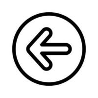 esquerda seta ícone vetor símbolo Projeto ilustração