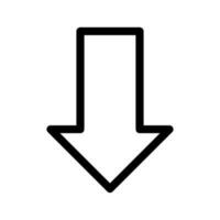 baixa seta ícone vetor símbolo Projeto ilustração