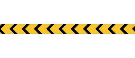 Atenção fita. horizontal desatado fronteiras. Preto e amarelo linha listrado. vetor ilustração