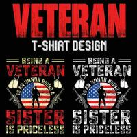 presente engraçado veterano camiseta design, presente veterano dia camiseta Projeto vetor