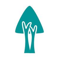 ícone de estilo de silhueta de floresta de planta de pinheiro vetor