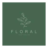 elegante floral e folha quadro. delicado botânico vetor ilustração para rótulos, spas, corporativo identidade, e Casamento convites