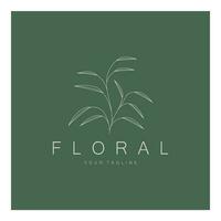 elegante floral e folha quadro. delicado botânico vetor ilustração para rótulos, spas, corporativo identidade, e Casamento convites