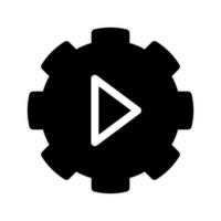 vídeo configurações ícone vetor símbolo Projeto ilustração