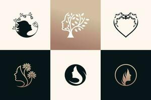 beleza logotipo coleção com criativo único Projeto vetor