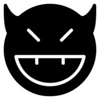 ícone de glifo do diabo vetor