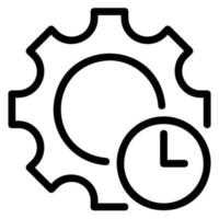 ícone de linha de gerenciamento de tempo vetor
